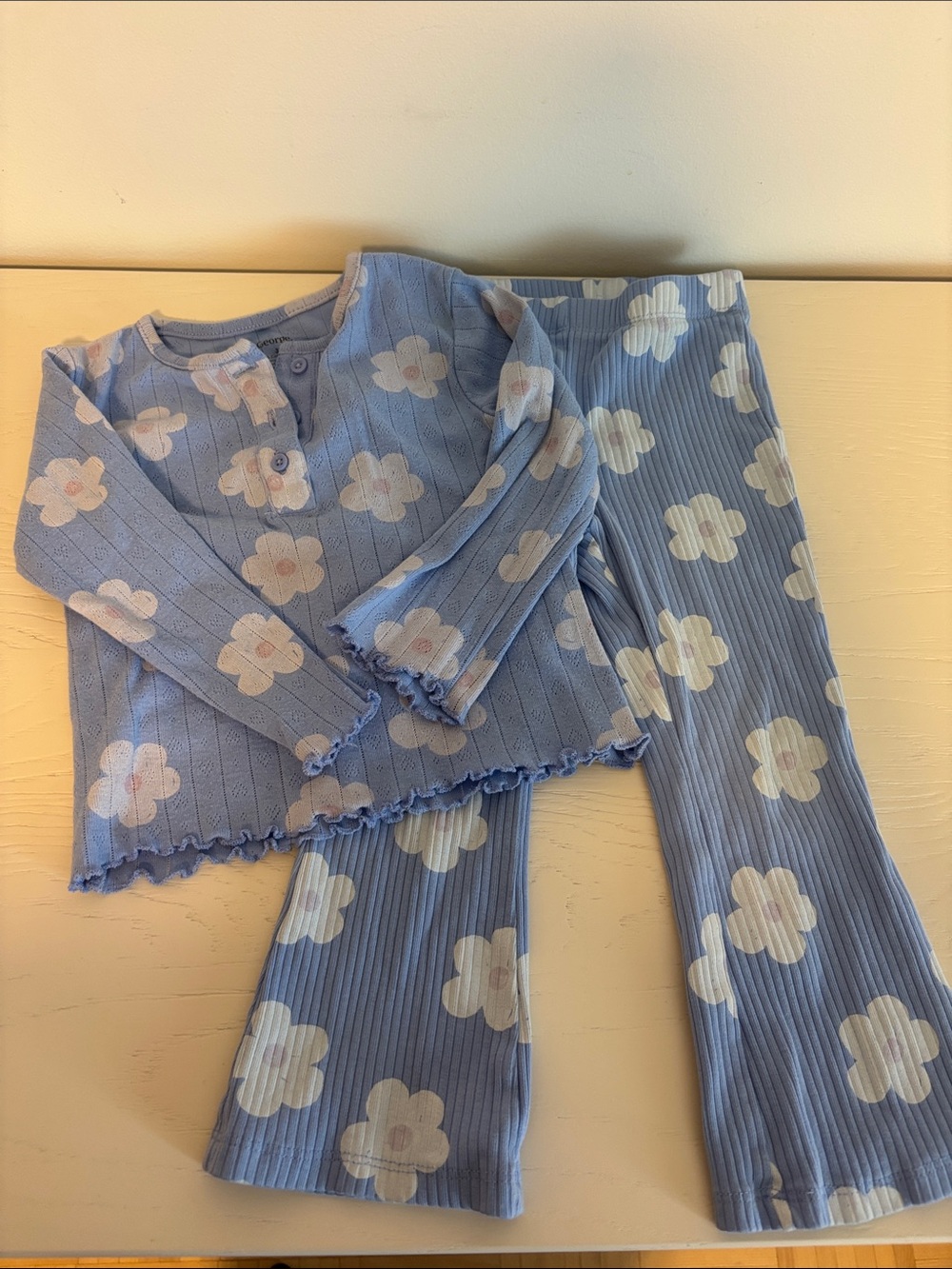 George Blue Floral Knit Kids Matching Set